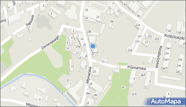 Szprotawa, Młynarska, 22, mapa Szprotawa
