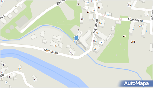 Szprotawa, Młynarska, 7, mapa Szprotawa