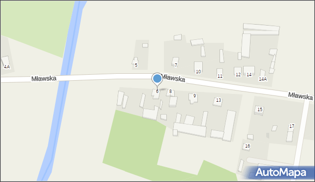 Szreńsk, Mławska, 6, mapa Szreńsk