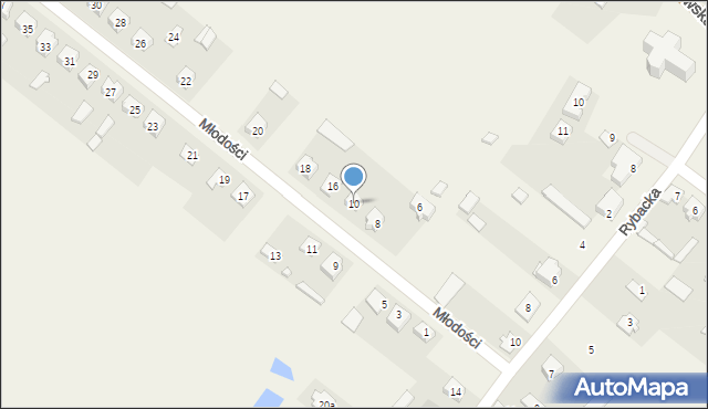 Sztabin, Młodości, 10, mapa Sztabin