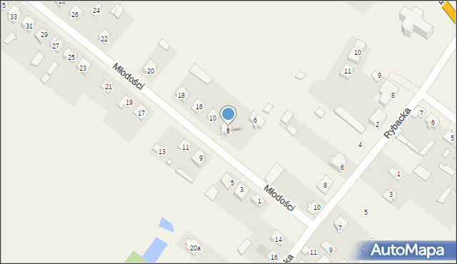 Sztabin, Młodości, 8, mapa Sztabin