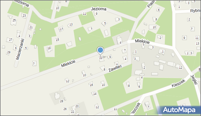 Szumin, Mlekicie, 11, mapa Szumin