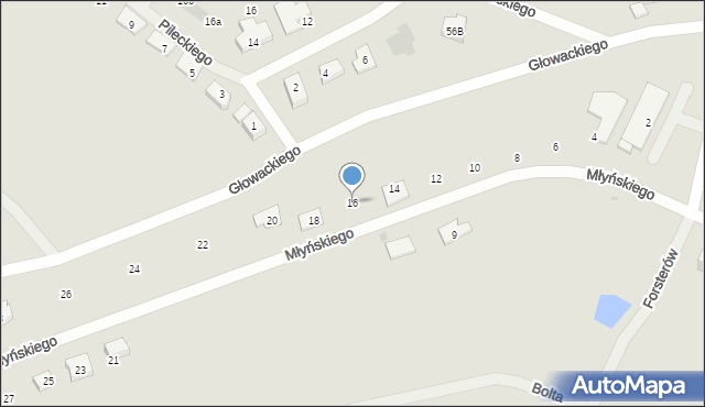 Tczew, Młyńskiego Władysława, ks., 16, mapa Tczew