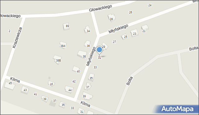 Tczew, Młyńskiego Władysława, ks., 31, mapa Tczew