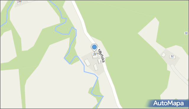 Tłuczań, Młyńska, 16, mapa Tłuczań