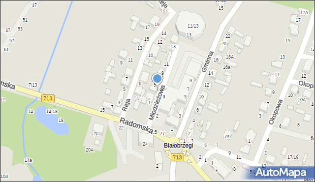 Tomaszów Mazowiecki, Młodzieżowa, 3, mapa Tomaszów Mazowiecki