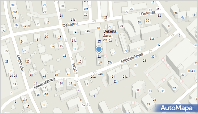 Toruń, Młodzieżowa, 21, mapa Torunia