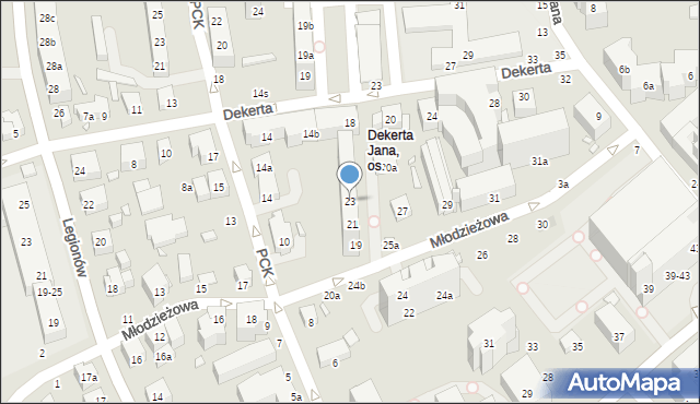 Toruń, Młodzieżowa, 23, mapa Torunia