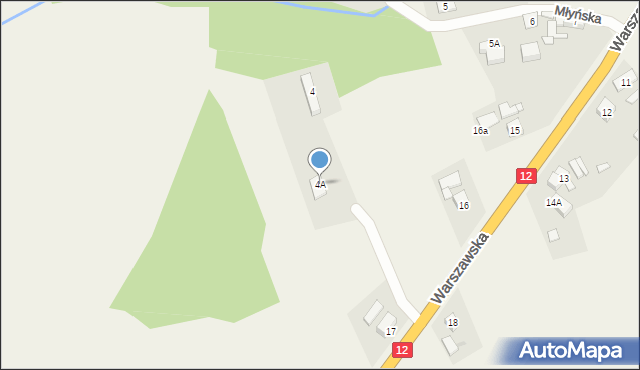 Trzebiel, Młyńska, 4A, mapa Trzebiel