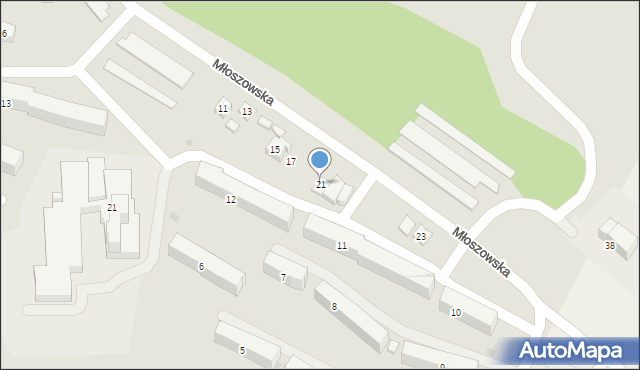 Trzebinia, Młoszowska, 21, mapa Trzebinia