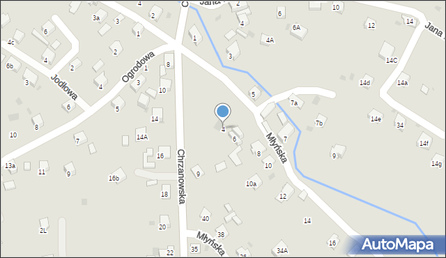 Trzebinia, Młyńska, 4, mapa Trzebinia