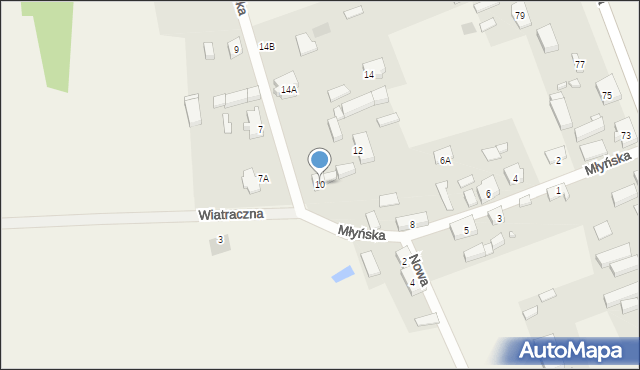 Trzebiszewo, Młyńska, 10, mapa Trzebiszewo