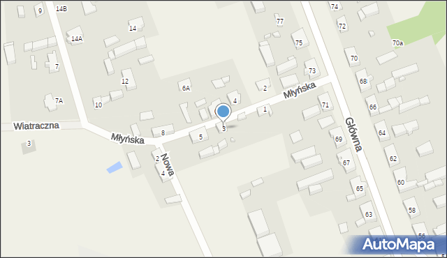 Trzebiszewo, Młyńska, 3, mapa Trzebiszewo