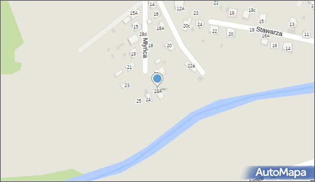 Tuchów, Młyńca Józefa, płk., 24A, mapa Tuchów