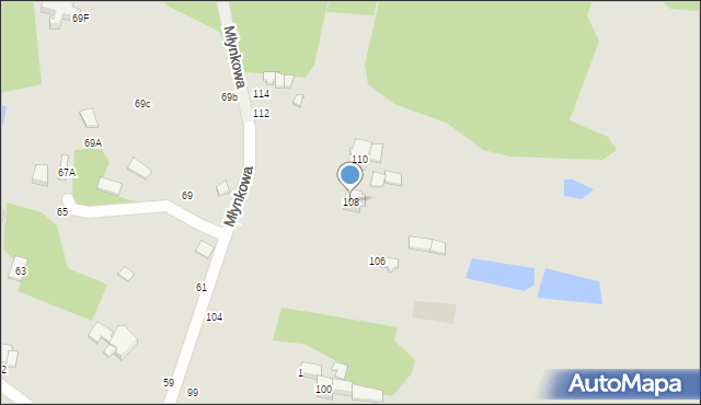 Tuszyn, Młynkowa, 108, mapa Tuszyn