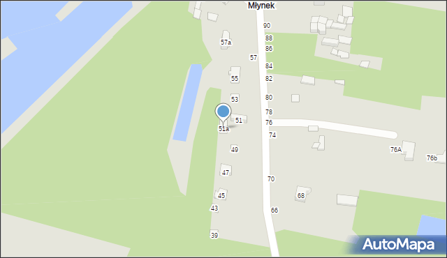 Tuszyn, Młynkowa, 51a, mapa Tuszyn