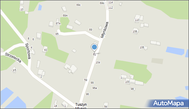 Tuszyn, Młynkowa, 61, mapa Tuszyn
