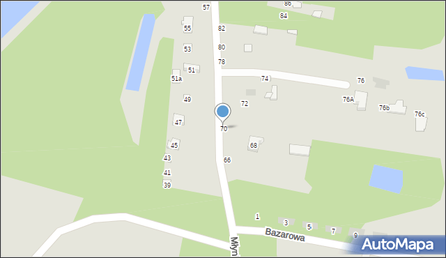 Tuszyn, Młynkowa, 70, mapa Tuszyn