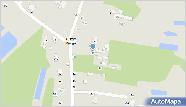 Tuszyn, Młynkowa, 90, mapa Tuszyn