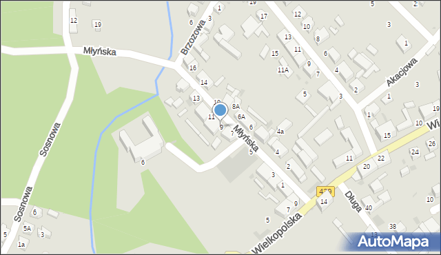 Twardogóra, Młyńska, 9, mapa Twardogóra