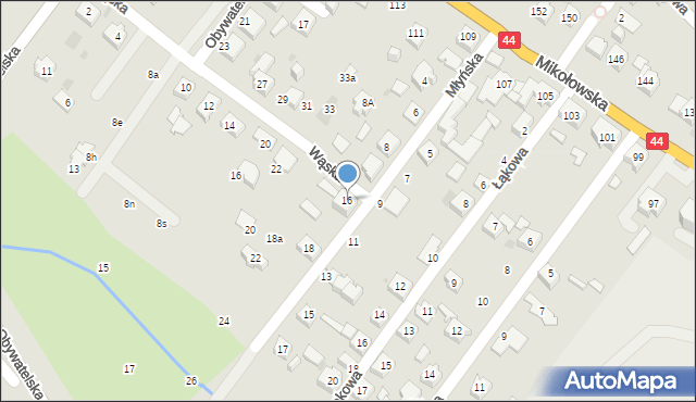 Tychy, Młyńska, 16, mapa Tychów