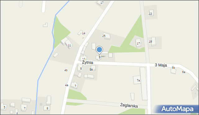 Uraz, Młyńska, 9, mapa Uraz