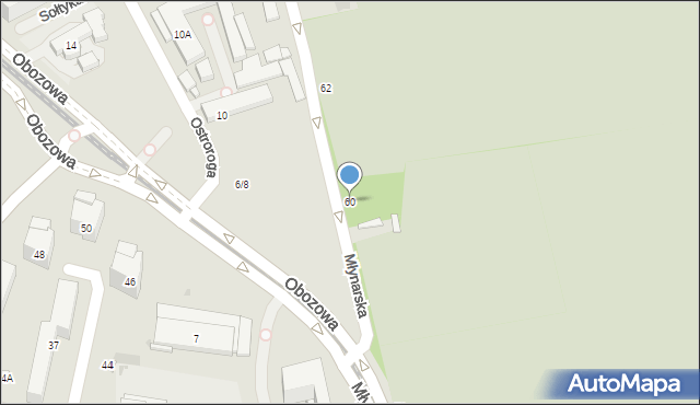 Warszawa, Młynarska, 60, mapa Warszawy