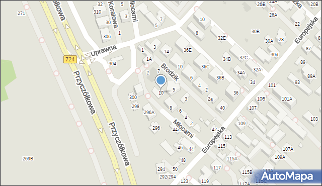 Warszawa, Młocarni, 10, mapa Warszawy