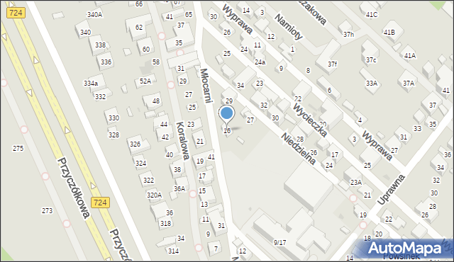 Warszawa, Młocarni, 16, mapa Warszawy