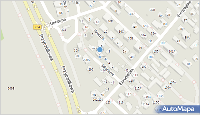 Warszawa, Młocarni, 8, mapa Warszawy