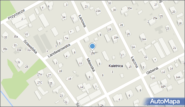 Warszawa, Mławska, 10b, mapa Warszawy