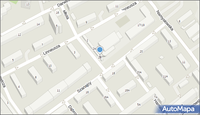 Warszawa, Młota Jana, 2B, mapa Warszawy