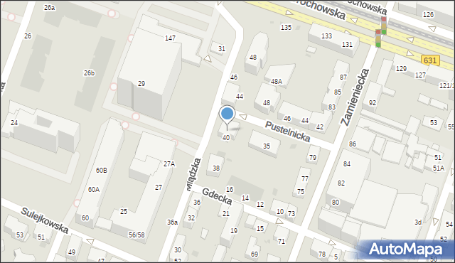 Warszawa, Mlądzka, 42, mapa Warszawy