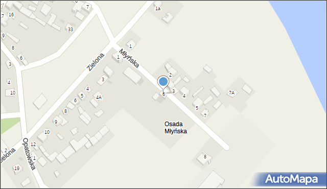 Waśniów, Młyńska, 6, mapa Waśniów