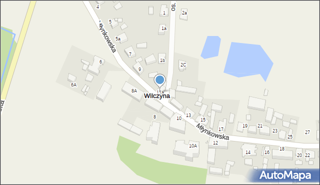 Wilczyna, Młynkowska, 11a, mapa Wilczyna
