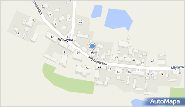 Wilczyna, Młynkowska, 15, mapa Wilczyna