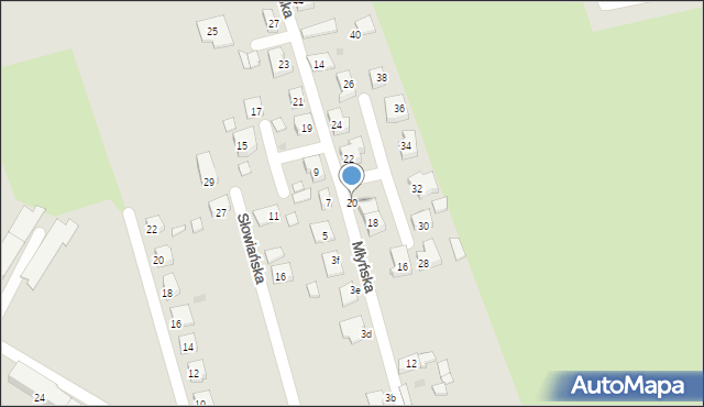 Witkowo, Młyńska, 20, mapa Witkowo