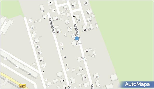 Witkowo, Młyńska, 3d, mapa Witkowo