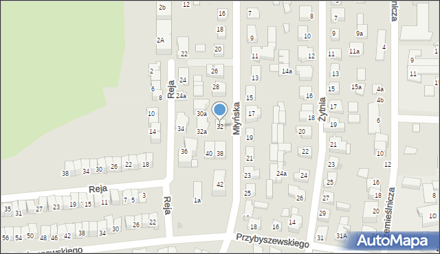 Władysławowo, Młyńska, 32, mapa Władysławowo