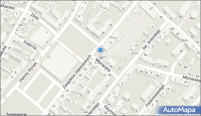 Włocławek, Młynarska, 16a, mapa Włocławka