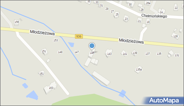 Wodzisław Śląski, Młodzieżowa, 145, mapa Wodzisławia Śląskiego