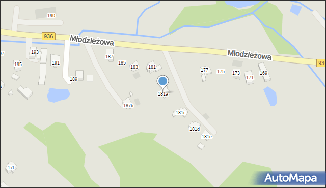 Wodzisław Śląski, Młodzieżowa, 181a, mapa Wodzisławia Śląskiego