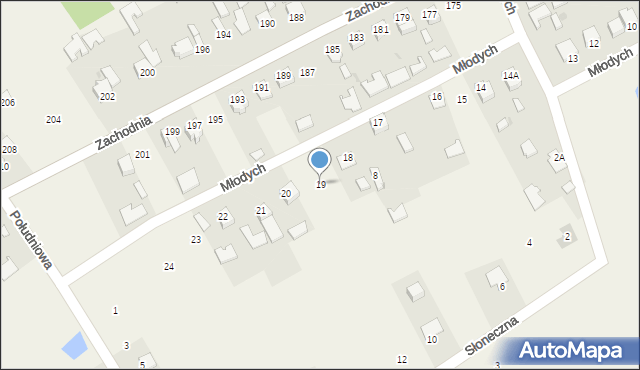 Wola Baranowska, Młodych, 19, mapa Wola Baranowska