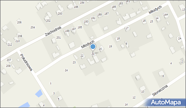 Wola Baranowska, Młodych, 21, mapa Wola Baranowska