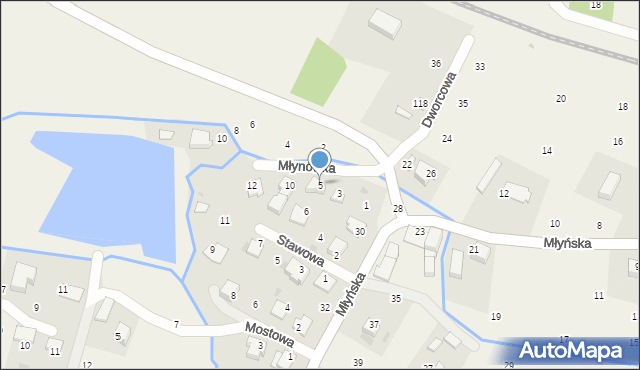 Wola Filipowska, Młynówka, 5, mapa Wola Filipowska