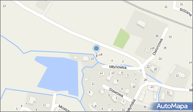 Wola Filipowska, Młynówka, 8, mapa Wola Filipowska