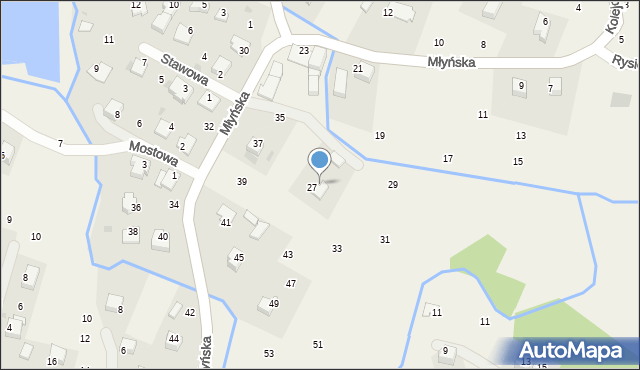 Wola Filipowska, Młyńska, 323, mapa Wola Filipowska
