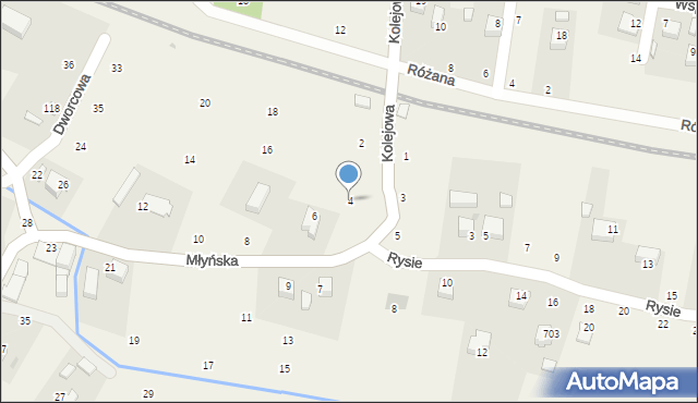 Wola Filipowska, Młyńska, 4, mapa Wola Filipowska