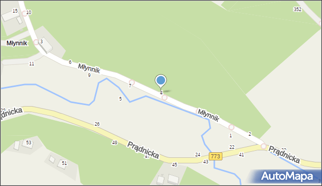 Wola Kalinowska, Młynnik, 4, mapa Wola Kalinowska