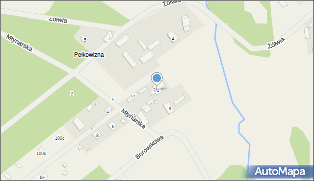 Wólka Kobylańska, Młynarska, 7/1, mapa Wólka Kobylańska